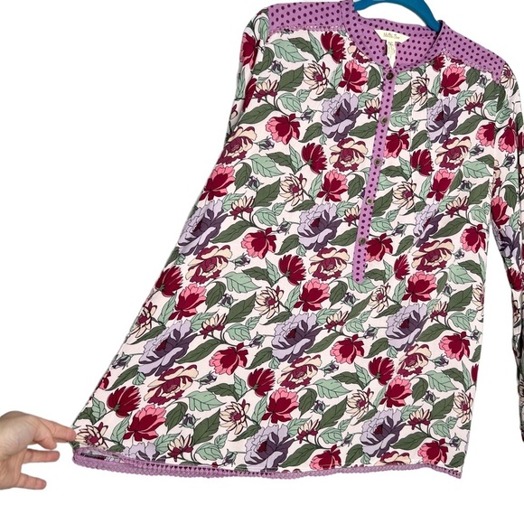 Matilda Jane Dusk Or Dawn Floral Rayon Popover Blouse - Picture 3 of 14